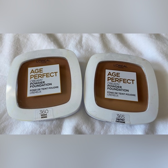 L’ORÉAL New Age Perfect Cream Powder Foundation Single Packages-Dark Complexion - Picture 2 of 8